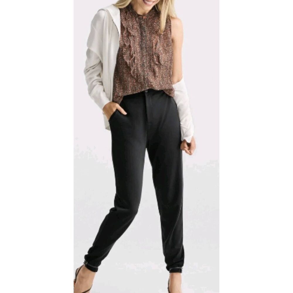 CAbi Pogger Stretch Pants Size‎ Extra Small Black Side Pockets